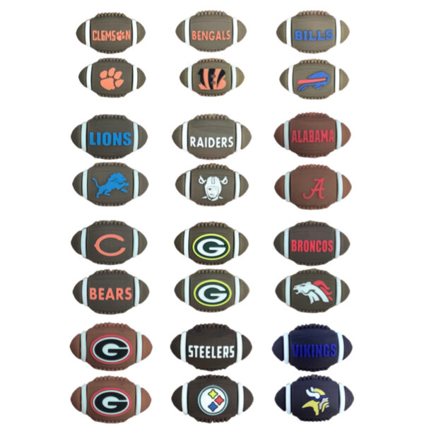 Wholesale Cross-border new 3D rugby team silicone beads TK live Amazon diy beaded pen