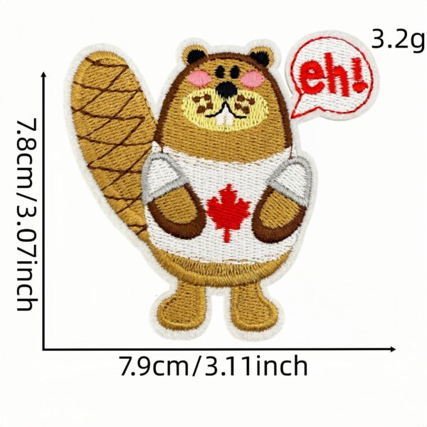 Wholesale National Flag Elements Cartoon Maple Leaf Embroidery DIY Patches