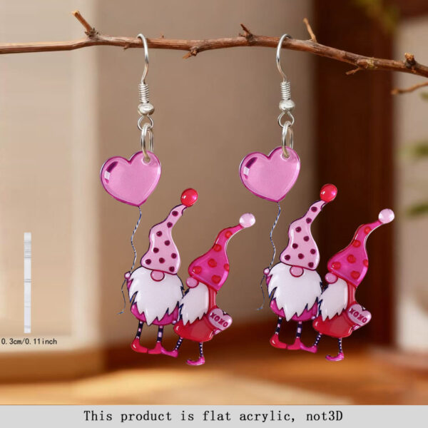 Wholesale Valentine's Day Acrylic Earrings for Two