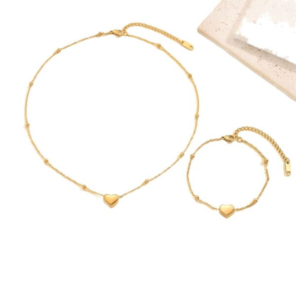 Wholesale Stainless Steel Gold Heart Necklace