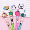 Wholesale Random 100pcs Cute Animal Product Creative Ballpoint Pen Beads