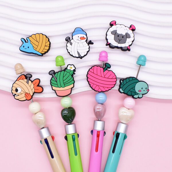 Wholesale Random 100pcs Cute Animal Product Creative Ballpoint Pen Beads