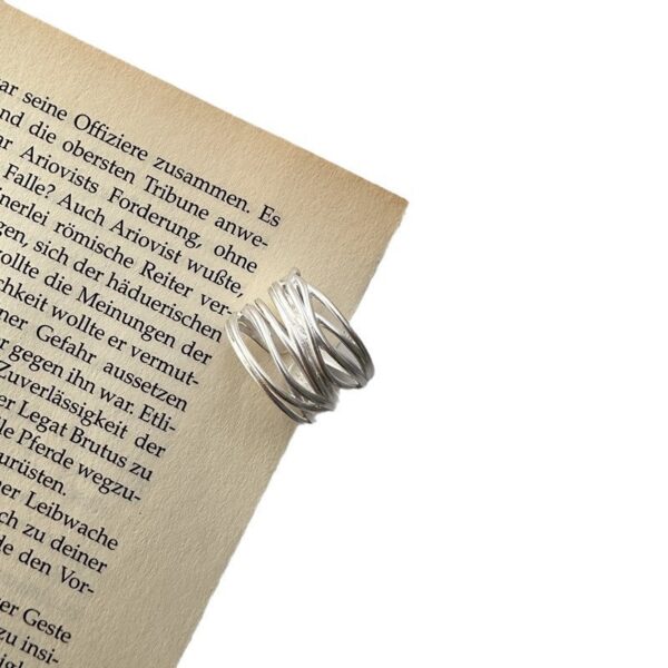 Wholesale Simple Artistic Niche Matte Wide Open Ring