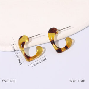 E1985 (Steel-colored earring post) / Stainless steel manufacturer wholesale (customization available)