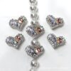 Wholesale 10pcs Colored gemstone heart-shaped straight hole zircon beads