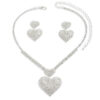 Wholesale Diamond studded Love Valentine's Day Necklace
