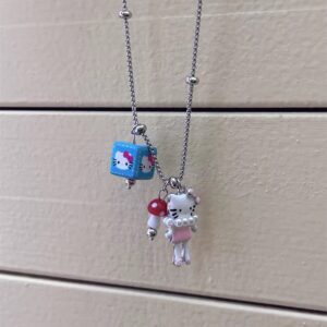 D1461-necklace-single-cartoon kt cat necklace