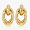 Wholesale Golden Creative Geometric Circle Earrings