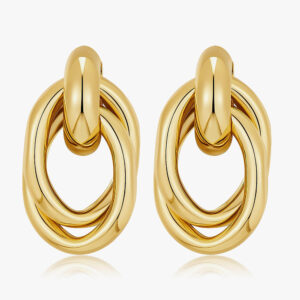 Wholesale Golden Creative Geometric Circle Earrings