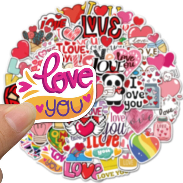 Wholesale 50 pcs Valentine's DayLove Cartoon Stickers