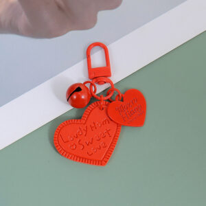 Little peach heart bell-red