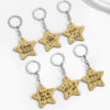 Wholesale English letter inspirational slogan Star Keychain