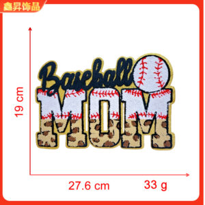 Hot melt glue*apricot color*letter mom*baseball mom*height 19*27.6cm