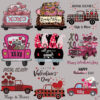 Wholesale Pink Valentine's Day Pattern UV DTF Ready to Press Transfers Wrap