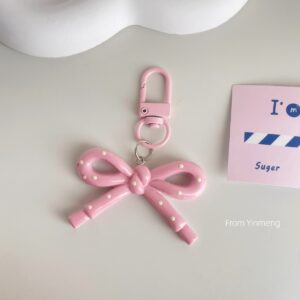 Polka dot bow - pink