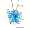 Wholesale Luminous Flower Silver Petal Necklace