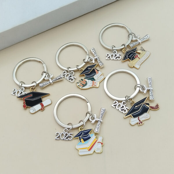Wholesale New Fashion 2026 Doctorate Hat Graduation Certificate Bachelor's Hat Book Hat Scroll Keychain Key Ring Pendant