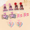 Wholesale Valentine's Day Double layered Love Earrings