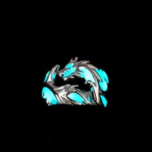 Ancient silver blue green light / Opening adjustable