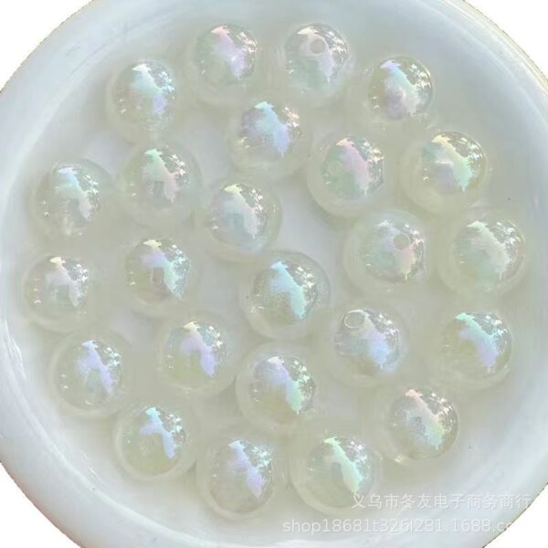 Wholesale 10pcs 20mm luminous UV straight hole acrylic beads