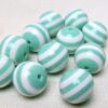 O1CN01prPoll1QErJNvivWv_2201245431945-0-cib Wholesale 5pcs 20MM Resin Stripe Beads DIY Green Stripe Beads