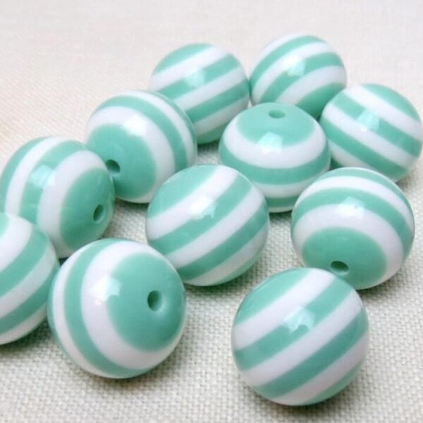 O1CN01prPoll1QErJNvivWv_2201245431945-0-cib Wholesale 5pcs 20MM Resin Stripe Beads DIY Green Stripe Beads