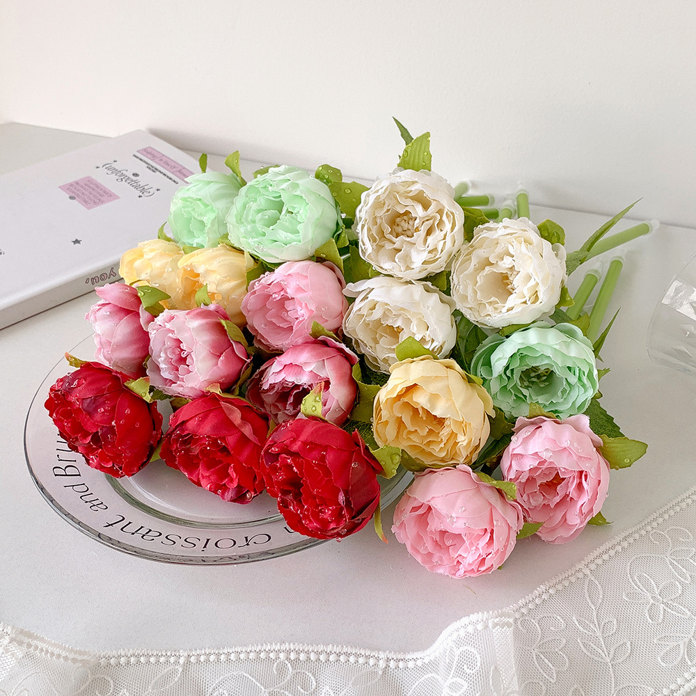 Wholesale Colorful Peony Flower Cute Flower Aount Pen