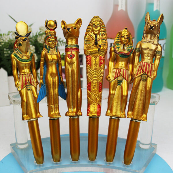 Wholesale Office Ballpoint Pen Cute Ball Pen Creative Student Ballpoint Pen Egyptian Character Pharaoh Craft Ballpoint Pen