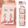 Wholesale Valentine's Day Rose Red Lips Earring Set