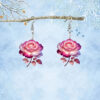 Wholesale Valentine's Day Acrylic 2D Screen Rose Earrings Fashion Earrings