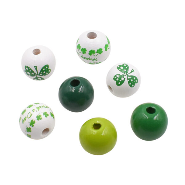 Wholesale St. Patrick's Day colored wooden beads