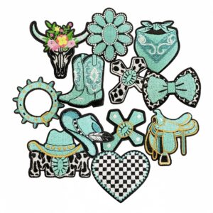 Wholesale Turquoise denim patch