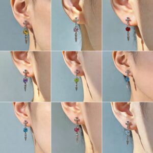 Wholesale Cross Diamond Iris series zircon ear studs