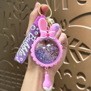 Oil-filled rabbit ear pendant-purple / Single opp bag packaging