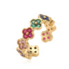 Wholesale Luxury Four-leaf Clover Opening Adjustable Ring