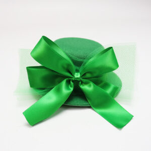 Mesh Bow Green Hat / Bottom diameter 13.5 * cap height 5cm