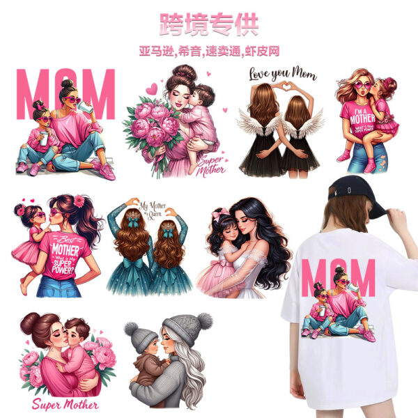 Wholesale Mother and child clothing UV DTF Ready to Press Transfers Wraps