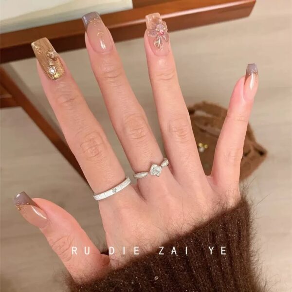 Wholesale Brushed cubic sugar zircon open ring