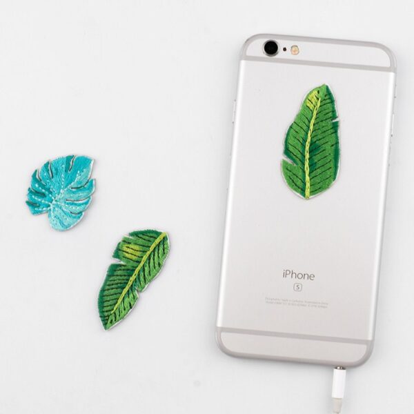 Wholesale Plant Embroidery Sticker Jute Bag Decorative DIY Patches