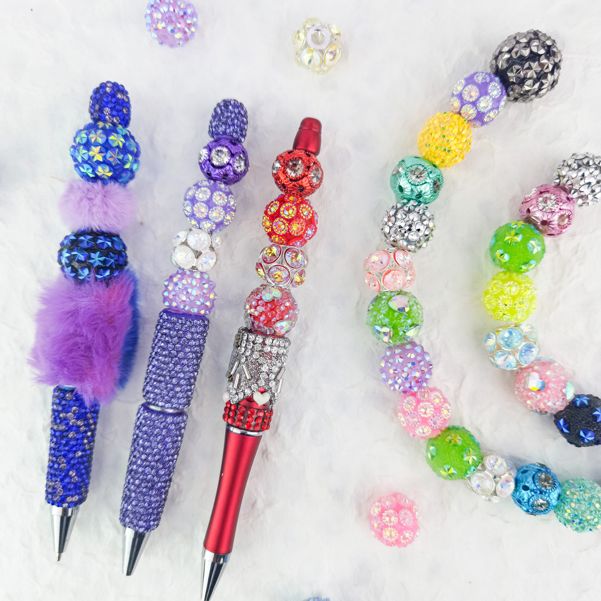 Wholesale Bling Ball Beaded Heavy Industry Aessories Beaded Pen Beaded