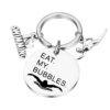 Wholesale Swimming Stainless Steel Keychain Backpack Pendant
