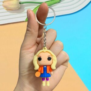 Strange doll keychain - blue dress / 5.4*3.8