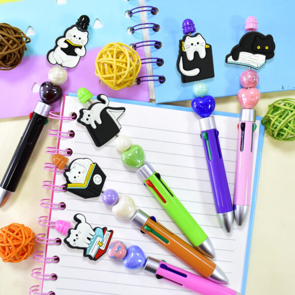 O1CN01q6pYNO28wE3HuODuR_2218983507996-0-cib Wholesale Random 100pcs Creative Cartoon Black Cat Shape Pvc Soft Glue Beads