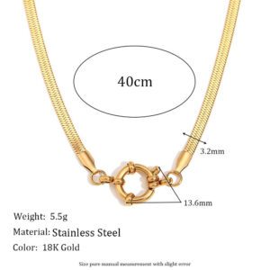 Snake bone sailor buckle chain 40+5cm
