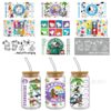Wholesale UV DTF Crystal Clear Stickers, Cute Cartoon Pattern, 16oz Glass C, Waterproof and Scratch-Resistant,