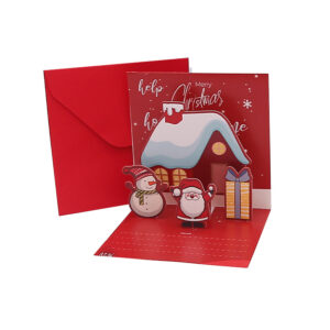 H1-01 red christmas greeting card