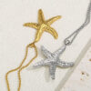 Wholesale Starfish Ocean Series Pendant Stainless Steel Necklace