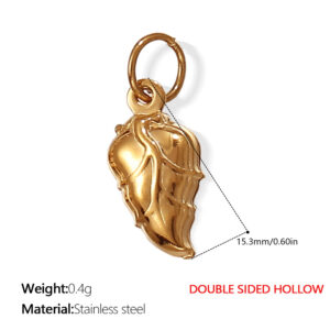 Pj270g double-sided hollow gold pendant