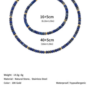 Guardian-lapis lazuli---water / Necklace 40+5cm---can be customized