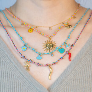 Wholesale Braided Necklace Luxury Multi-Pendant Niche stainless Steel Necklace